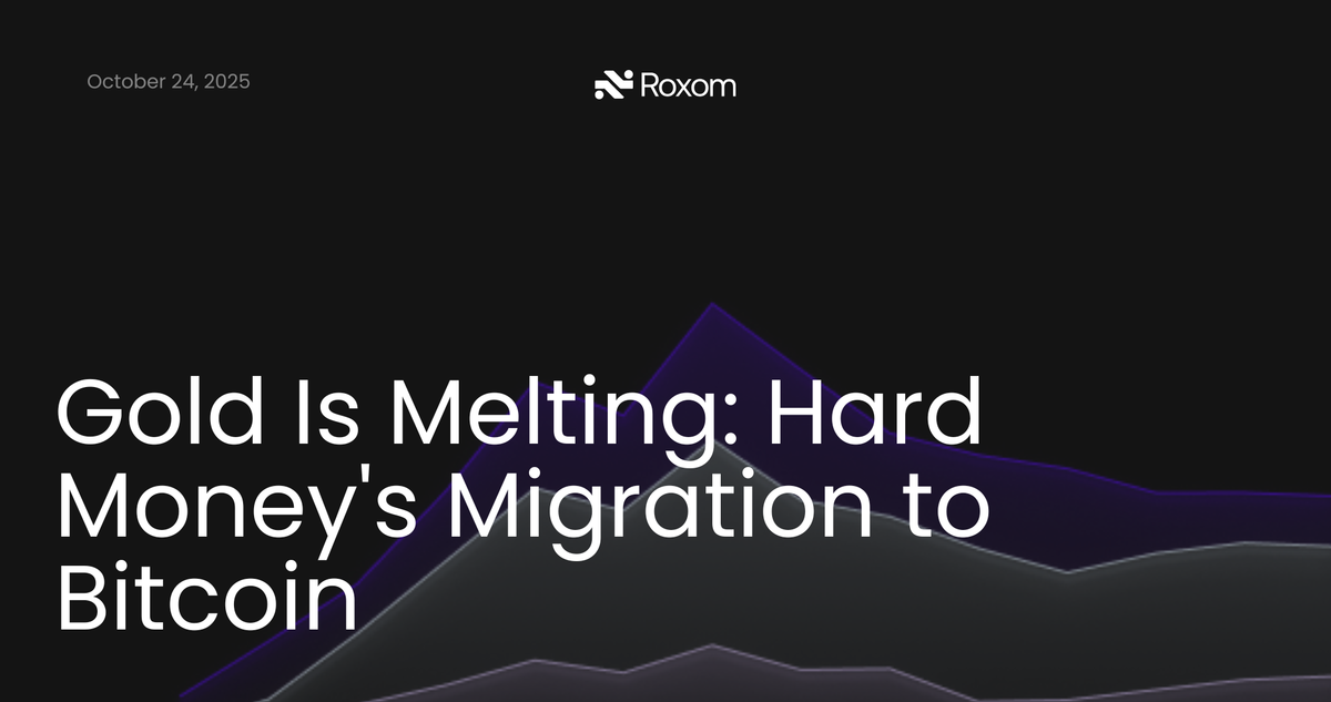 Gold Is Melting: Hard Money's Migration to Bitcoin