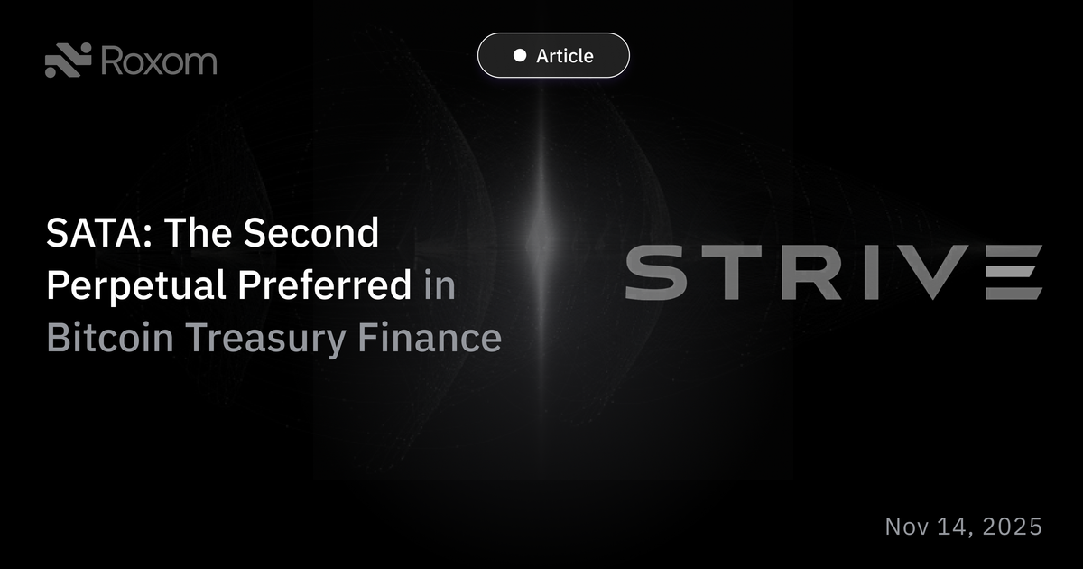 SATA: The Second Perpetual Preferred in Bitcoin Treasury Finance
