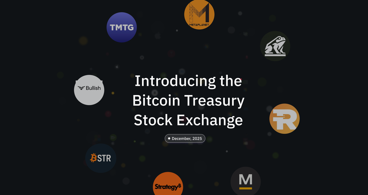 Introducing the world's first Bitcoin Stock Exchange.