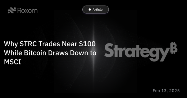 Why STRC Trades Near $100 While Bitcoin Draws Down