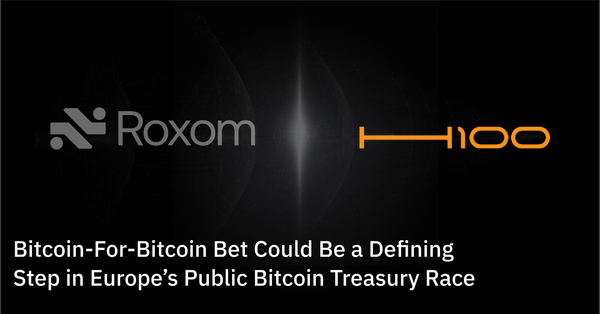 H100’s Bitcoin-For-Bitcoin Bet Could Be a Defining Step in Europe’s Public Bitcoin Treasury Race