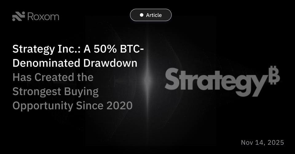 Strategy Inc.: A 50% BTC-Denominated Drawdown Has Created the Strongest Buying Opportunity Since 2020